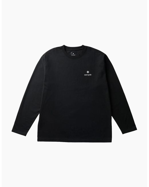 Snow Peak Black Snow Peak Nsd Long Sleeve Logo T-Shirt for men