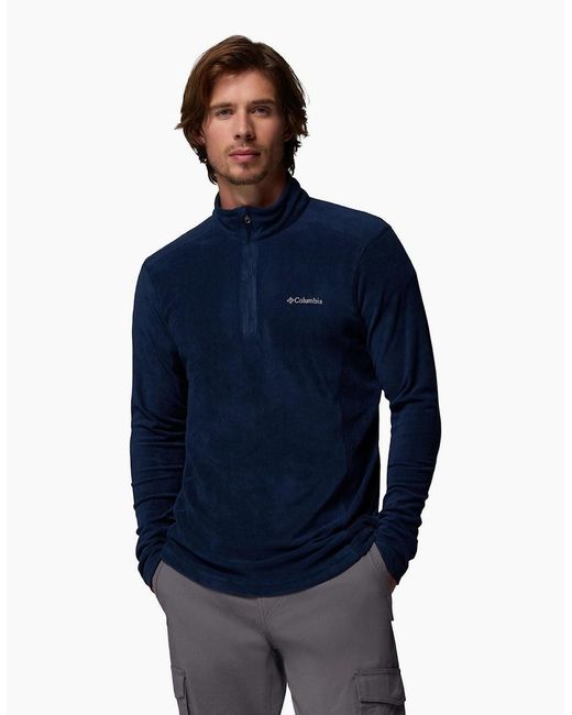 Columbia Blue Klamath Range Ii Half Zip Fleece Jacket for men