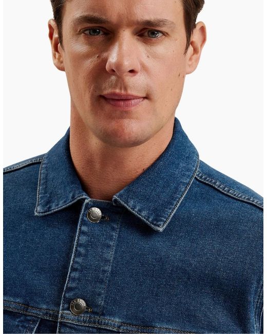 Ted Baker Blue Brisban Denim Trucker Jacket for men