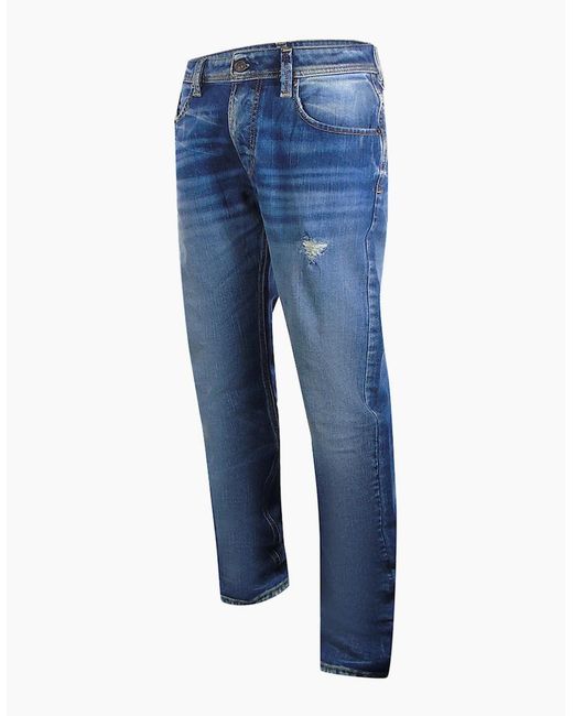 DIESEL Blue Larkee-X Dark Denim Pants for men