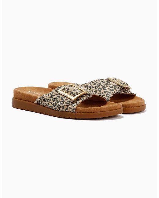 TOMS Brown Marin Slide Leopard Sandals