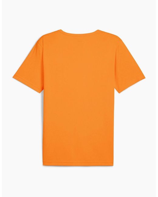 PUMA Orange Individualrise Graphic Jersey T-Shirt for men