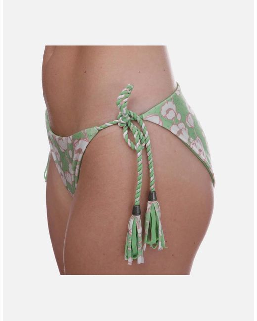 Ted Baker Green Rosiaah Reversible Poppy Print Bikini Bottoms