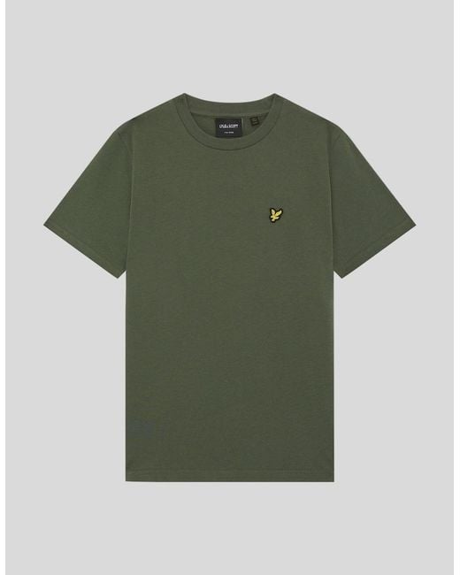 Lyle & Scott Green Cotton Crew Neck T-Shirt for men