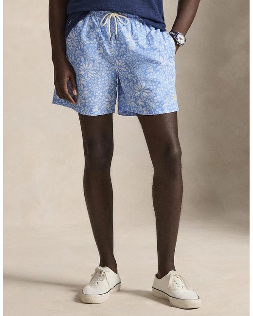 Polo Ralph Lauren Blue Paradise Print Swim Shorts 001 for men