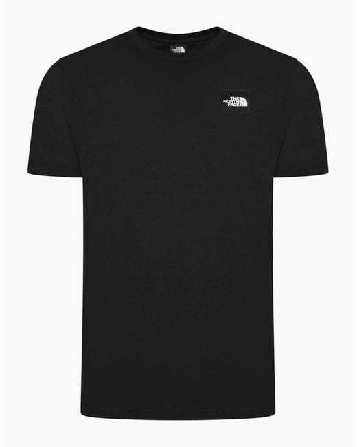 The North Face Black T Shirts Nse Patch Logo Crew Neck Short Sleeve Cotton Tee for men