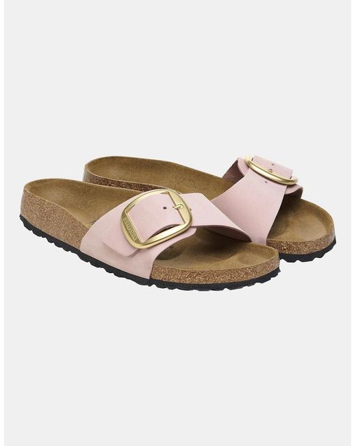 Birkenstock Madrid Pink Big Buckle Nubuck Leather Sandals