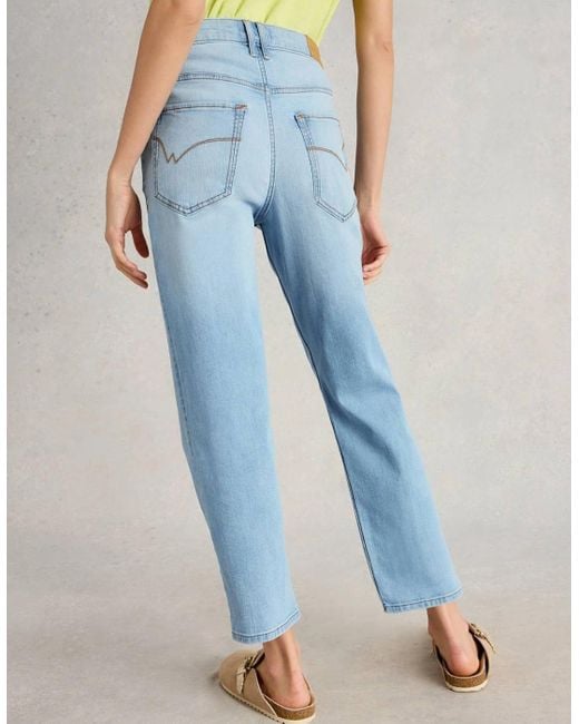 White Stuff Blue Blake Straight Crop Jean Light Denim