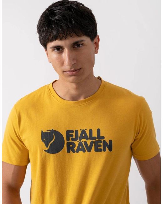 Fjallraven Yellow Logo T-Shirt for men