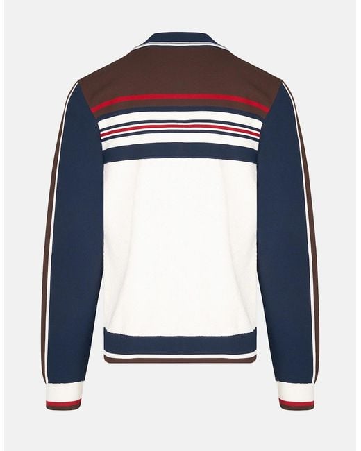Casablanca Blue Cafe Stripe Zip Up Jacket for men