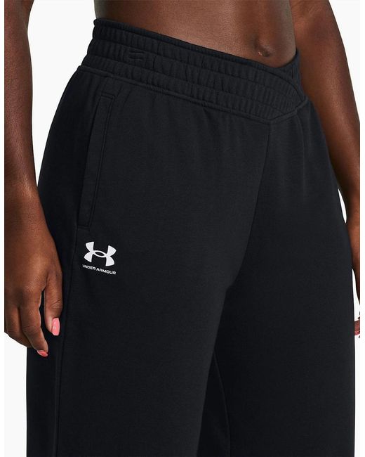 Under Armour Blue Armour Ua Rival Terry Crop Wide Leg Tracksuit Bottom