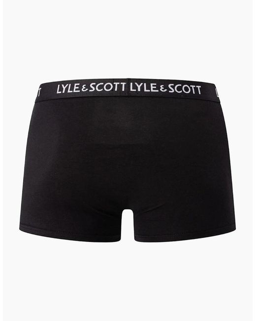 Lyle & Scott Black 5-Pack Miller Boxer Briefs for men