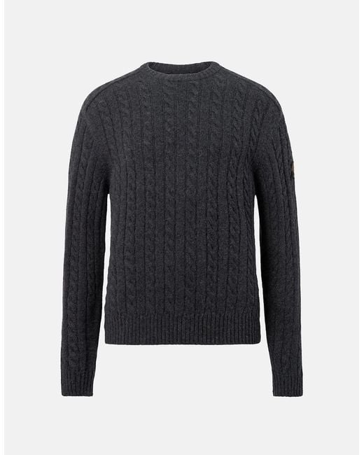 Belstaff Blue Westport Crewneck Sweater for men