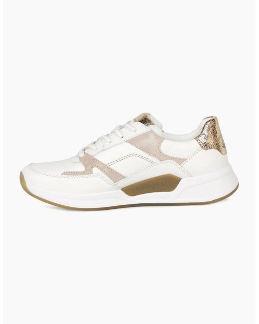 Gabor White Bravo Trainers