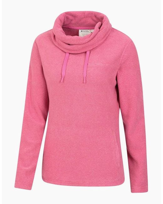 Mountain Warehouse Pink Ladies Hebridean Cowl Neck Fleece Top