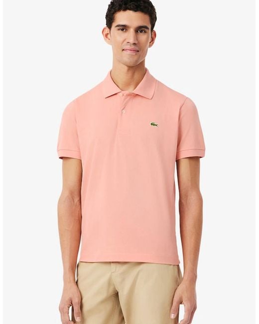 Lacoste Pink Classic Fit L.12.12 Light Polo Shirt for men