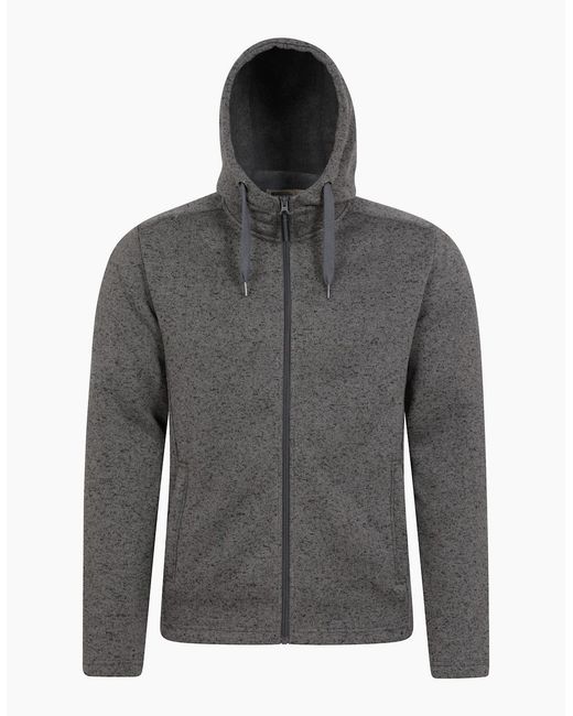 Mountain Warehouse Gray Nevis Fleece Full Zip Hoodie for men