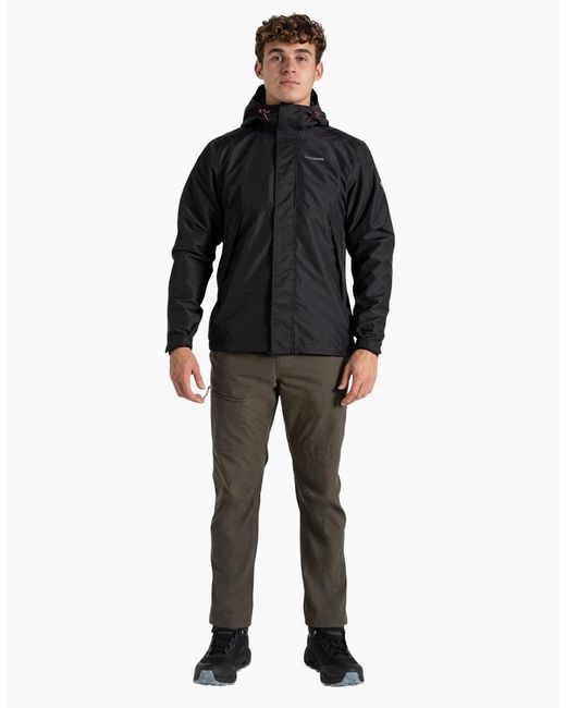 Craghoppers Black Ossus Waterproof Jacket for men