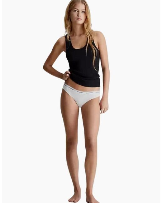 Calvin Klein White Modern Logo Bikini Brief