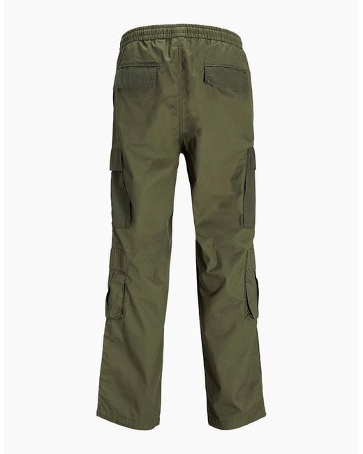 Jack & Jones Green Cargo Trousers for men