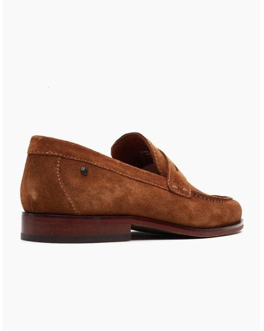 Base London Brown Slate Penny Loafers for men