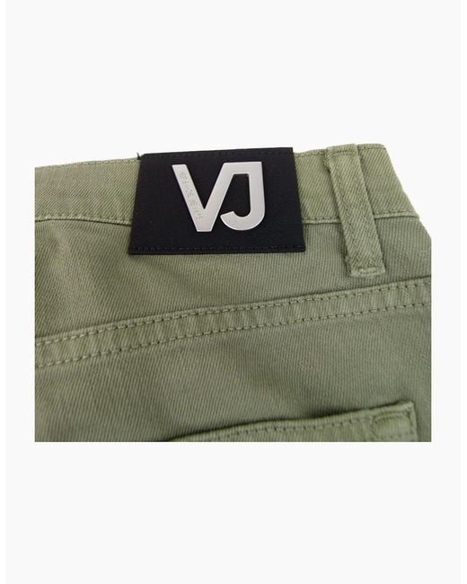 Versace Green Jeans Vj 5 Pocket Stretch Slim Fit Jean Khaki for men