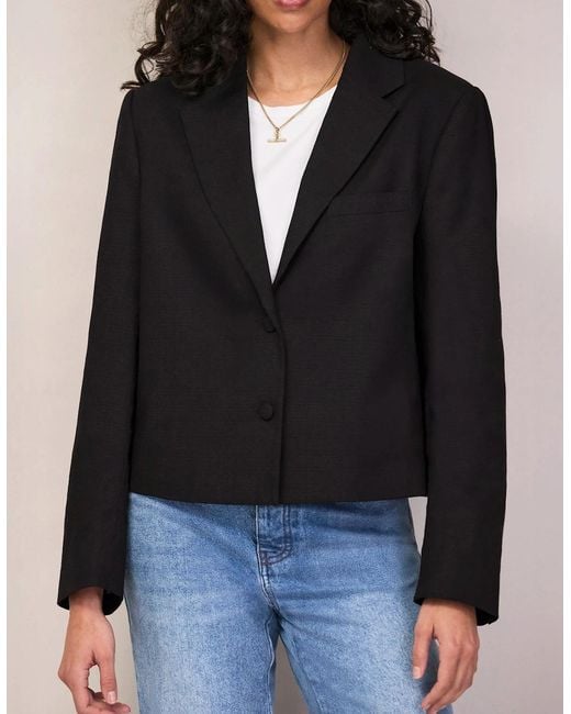 Ro&zo Black Cropped Blazer