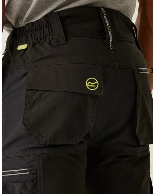 Regatta Black Professional Softshell Stretch Work Trousers for men