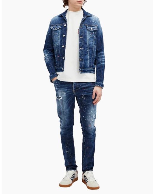 DSquared² Blue Dan Jean Jacket for men