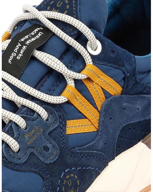 Flower Mountain Blue Yamano 3 Universal Works Trainers