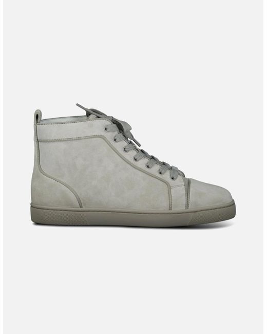 Christian Louboutin Gray Orlato Flat High Top Sneakers Light for men
