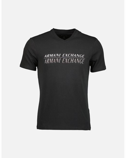 Armani Black Slim Fit Logo T-Shirt for men