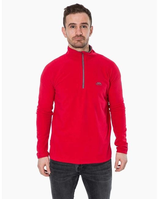 Trespass Gray Blackford Half Zip Pullover Fleece for men
