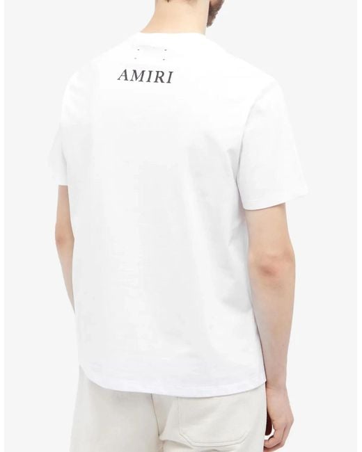 Amiri White Micro Ma Bar Tee