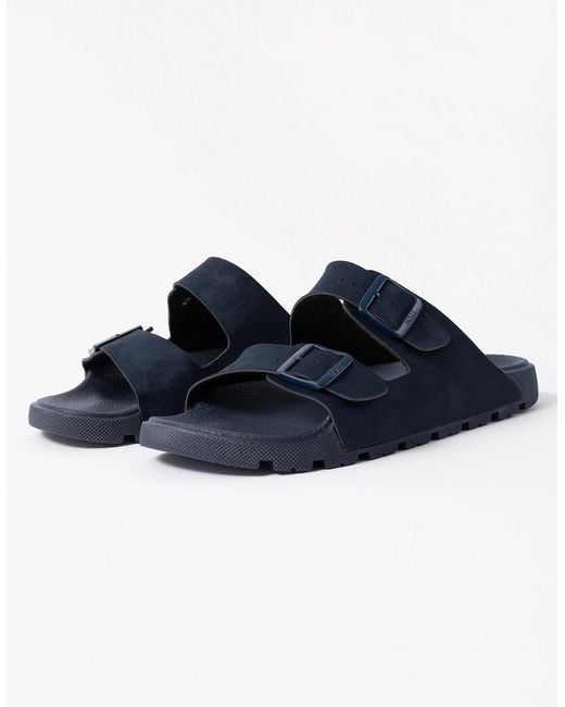 Boss Blue Boss Surfley Twin-Strap Slides With Branded Buckles for men