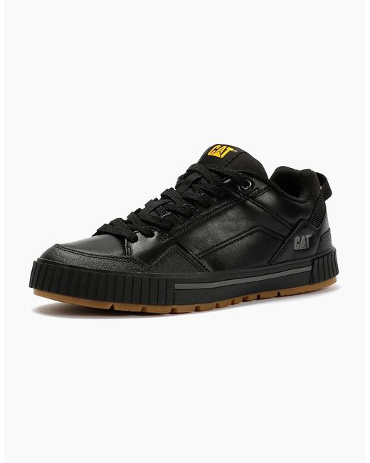 Caterpillar Black Axiom Leather Lace-Up Shoes for men