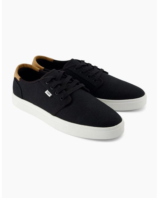 TOMS Black Carlo 2.0 Canvas Trainers for men