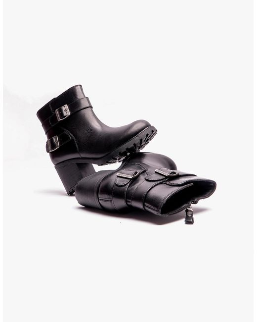 Harley Davidson Black Lalanne Dbl Strap Ce Short Boots