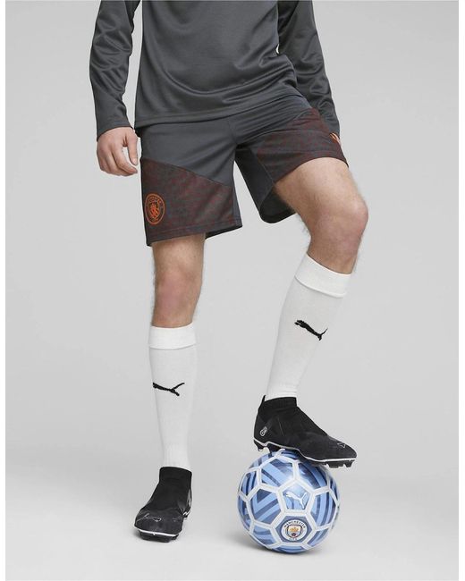 PUMA Gray Training Shorts Football Short for men