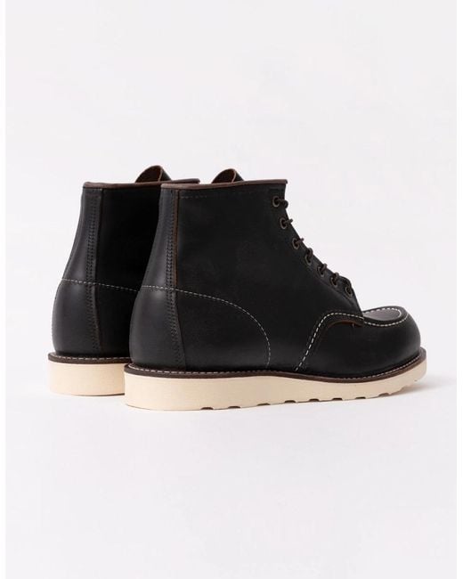 Red Wing Black 6 Inch Moc Toe Boot for men