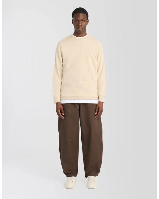Lyle & Scott Natural Superfine Cotton Crew Neck Sweatshirt for men