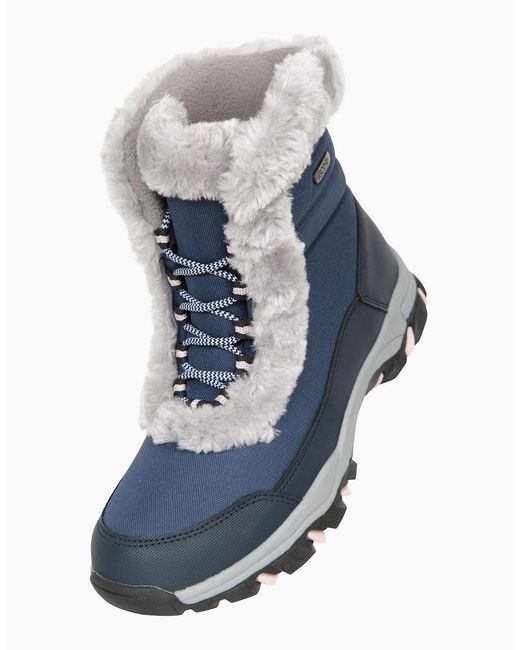 Mountain Warehouse Blue Ladies Ohio Thermal Short Shaft Snow Boots