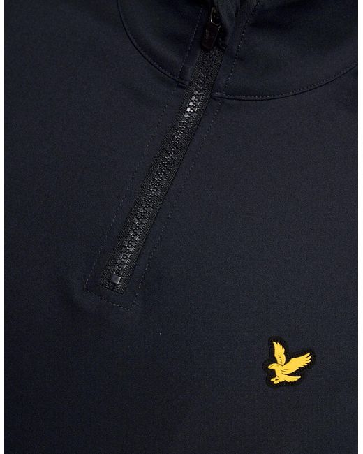 Lyle & Scott Blue Performance 1/4 Zip Midlayer for men