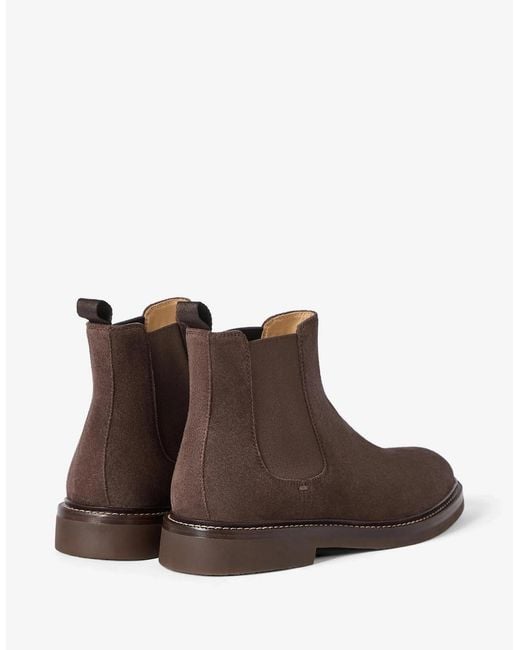 Brunello Cucinelli Brown Suede Ankle Boots for men