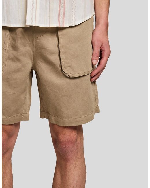 Lyle & Scott White Linen Blend Shorts for men