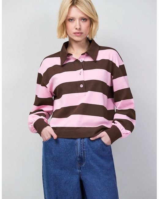Ro&zo Red And Stripe Cotton Rugby Shirt