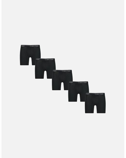 Calvin Klein Black Microfiber Stretch Boxers (5 Pack) for men