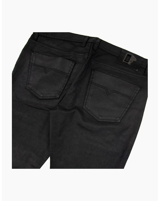 Versace Black Shiny Material Casual Denim Jean for men