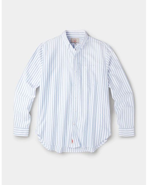 aubi White Aldridge Oxford Button Down Shirt for men