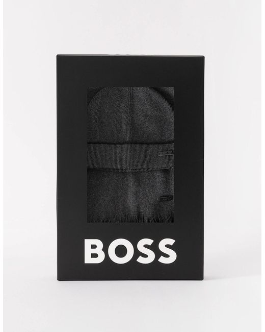 Boss Black Boss Henzo Hat & Scarf Gift Set for men